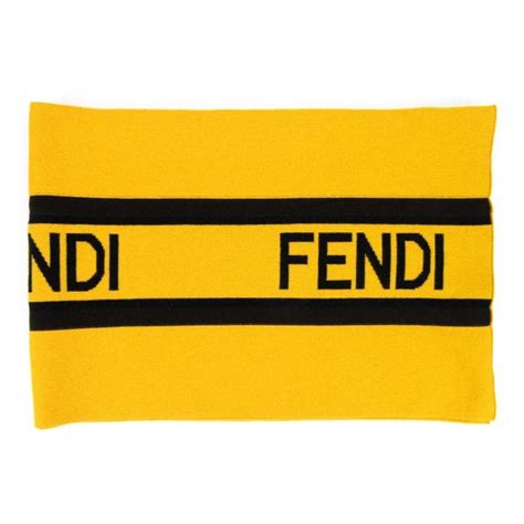 yellow fendi logo|fendi yellow scarf.